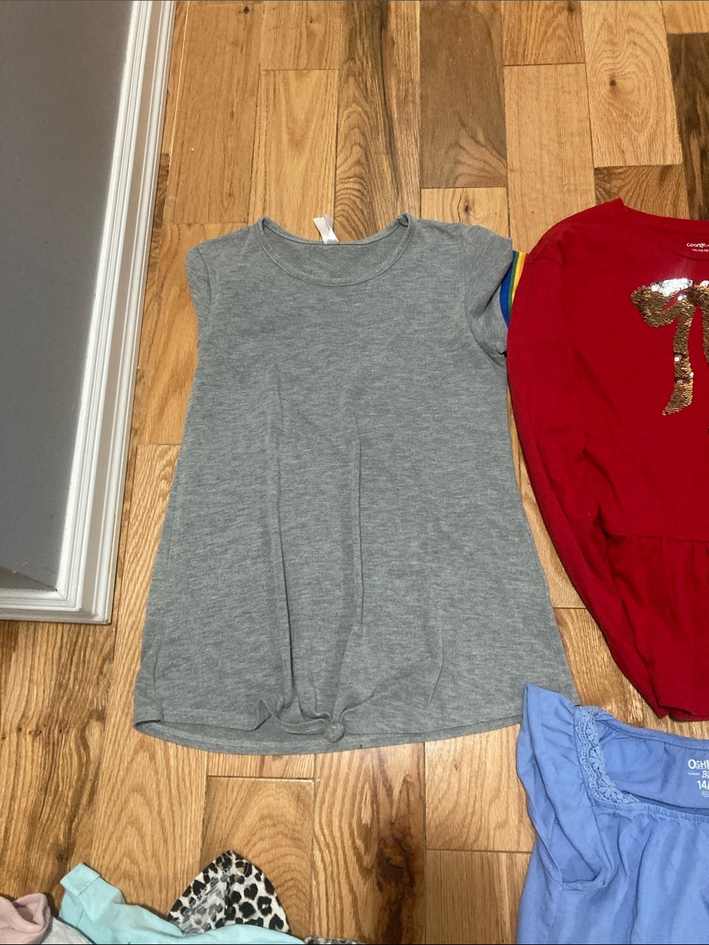 Lot of shirts and one dress